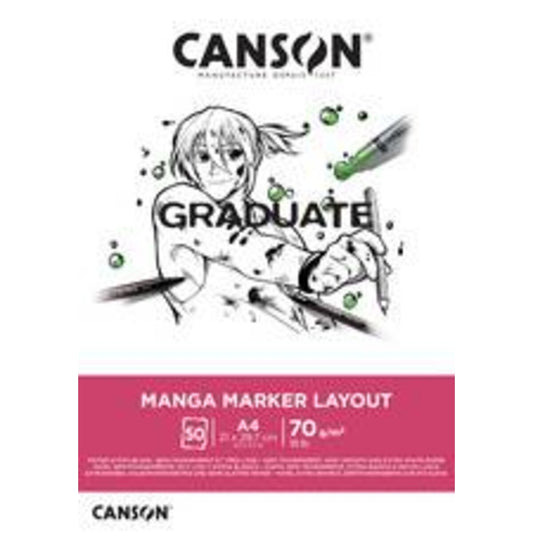 CANSON Manga Marker Layout Block, DIN A4,50 Blatt, 70g/m2