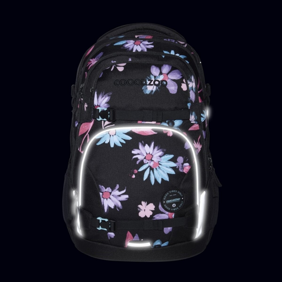 Coocazoo Rucksack PORTER Floral Artnight schwarz 35 Liter