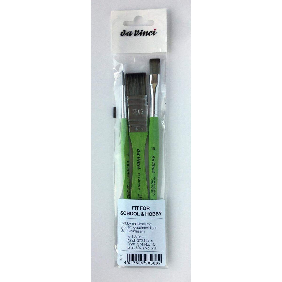 Da Vinci Pinselset Fit for School, 3-teilig