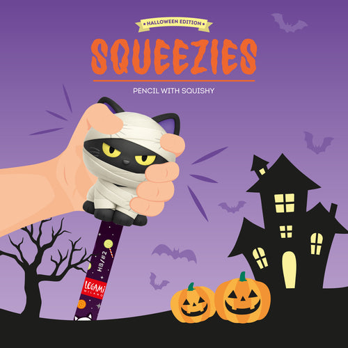 Halloween-Anti-Stress-Bleistift Mummy Cat „Nine Lives Later“ - Squeezies