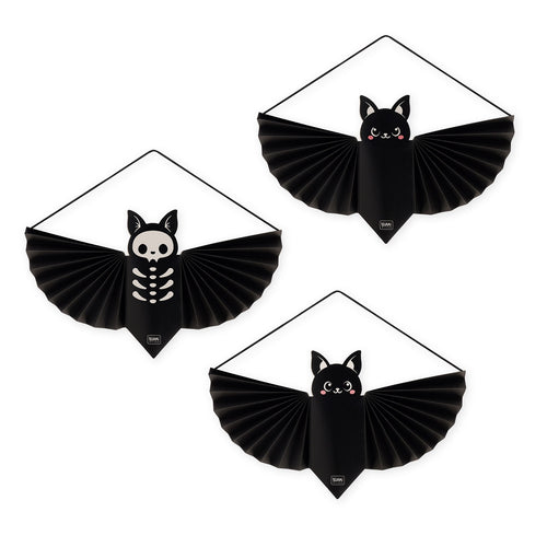 Set mit 3 Hängedekorationen aus Papier - Bat Blitz