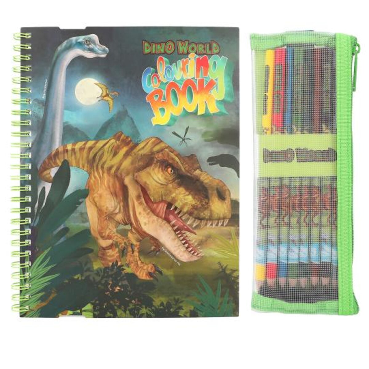 Depesche 12746 Dino World Malbuch mit Buntstiften