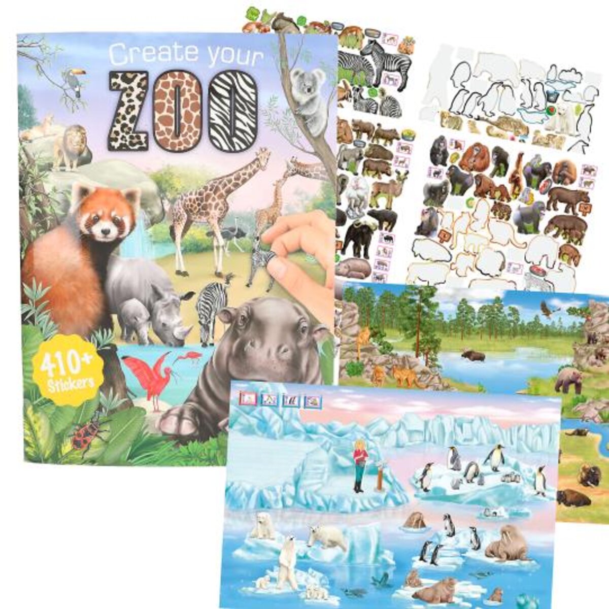 Depesche Create your Zoo Malbuch mit Stickern