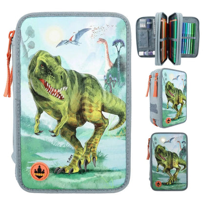 Depesche Dino World 3-Fach Federtasche LED T-Rex
