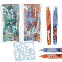 Depesche 0013657 Dino World Tattoo Glitzer Gelstifte, sortiert - Produktansicht bei Farbe und mehr