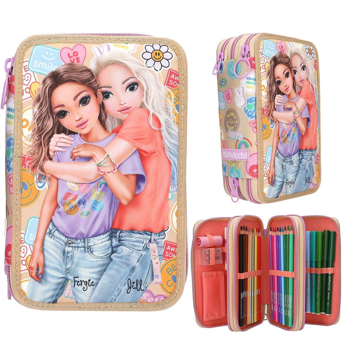 Depesche TOPModel 3fach Federtasche Girl Power