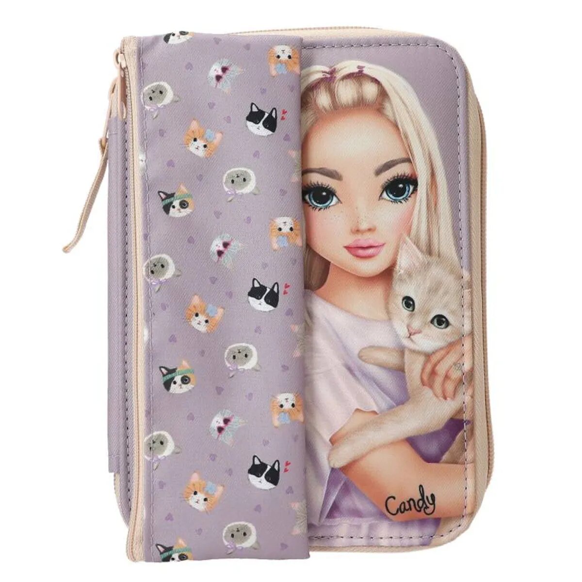 Depesche TOPModel Basic Duo Federtasche Katze KITTY and DOGGY