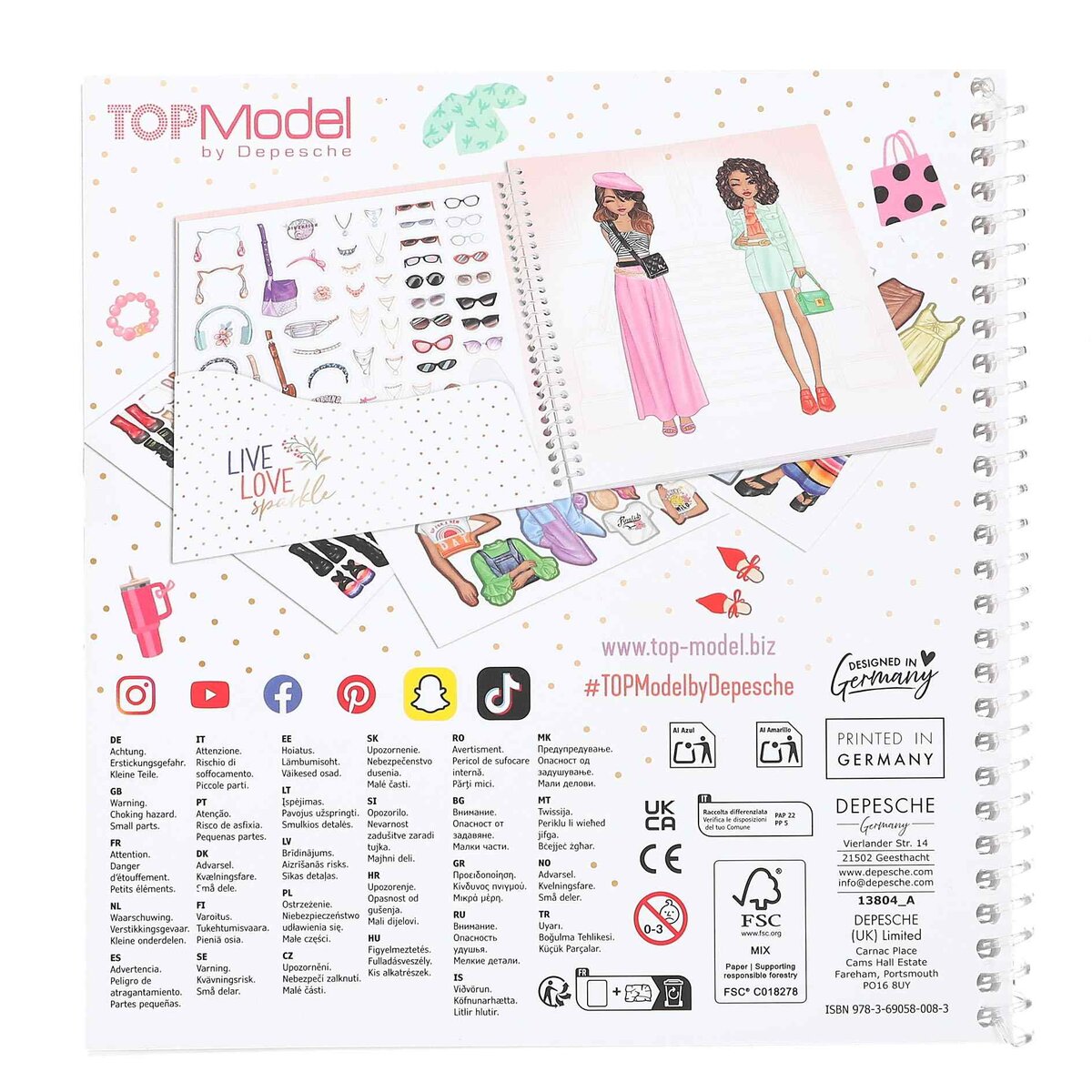 Depesche TOPModel Dress Me up Stickerbuch