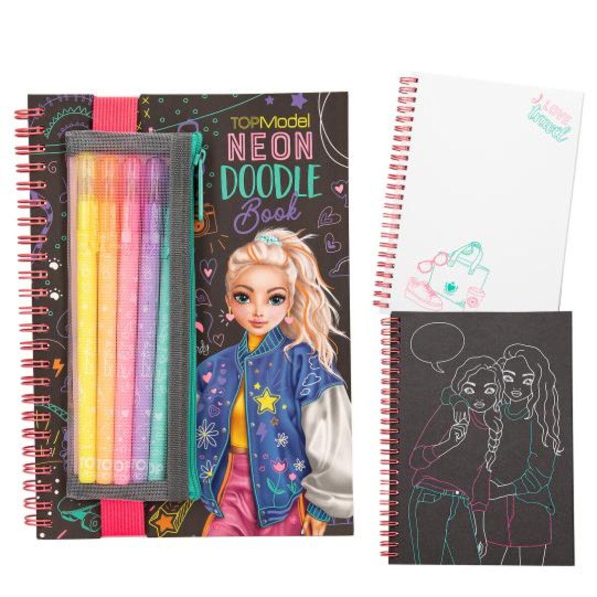 DEPESCHE 0013217 TOPModel Neon Doodle Malbuch-Set