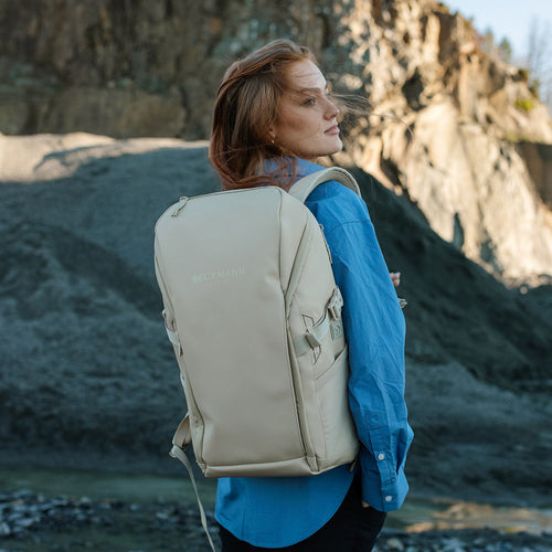 Street Go Rucksack (26 L) Beige – Skandinavisches Design trifft maximale Funktion