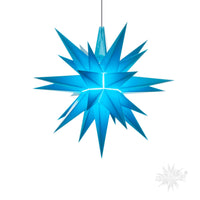 Herrnhuter Stern A1e blau, ca. 13cm, Plastik, inkl. LED E10