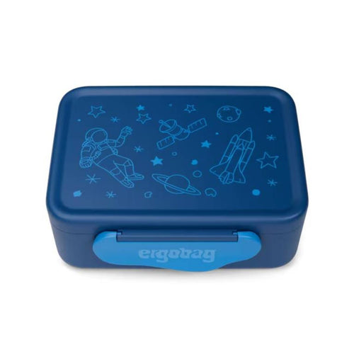 ergobag Brotdose Austronaut aus leichtem und robustem Kunstoff blau 17 x 7 x 14 cm