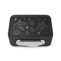 Fond of ergobag Brotdose Superheld aus leichtem und robustem Kunstoff schwarz 17 x 7 x 14 cm - Produktansicht bei Farbe und mehr