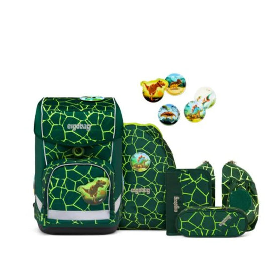 ergobag CUBO LIGHT Schulrucksack-Set BärRex, 6-teilig