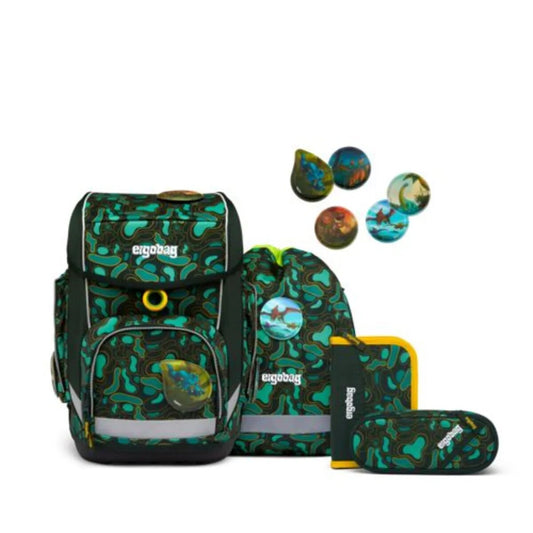 ergobag CUBO Schulrucksack-Set TriBäratops, 5-teilig