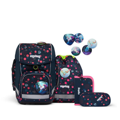 ergobag CUBO Schulrucksack-Set PhantBärsiewelt REFLEX GLOW, 5-teilig