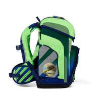ergobag cubo Schulranzen-Set Truckbär 5-teilig special edition 19 Liter blau grün