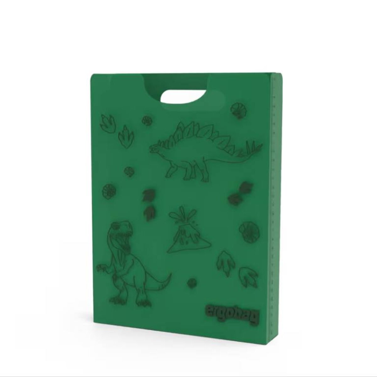 ergobag Heftebox mit Griff Dinosaurier DIN A4 grün 24 x 31 x 5 cm