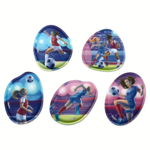 ergobag Kontur Kletties-Set Fußballkönigin, 5-teilig bunt 10 x 0,4 x 9 cm