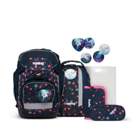 ergobag PACK Schulrucksack-Set REFLEX GLOW PhantBärsiewelt, 6-teilig