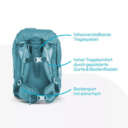 ergobag PACK Schulrucksack-Set REFLEX GLOW PhantBärsiewelt, 6-teilig