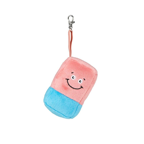 ergobag Plüsch Hangies Radiergummi Blau, Rosa 5,5 x 7 x 5 cm