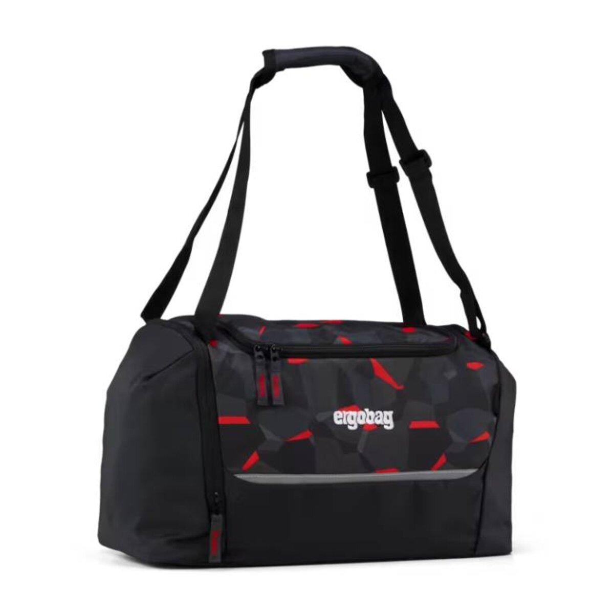 ergobag Sporttasche TaekBärdo grau rot 26,5 Liter 21 x 21 x 42 cm
