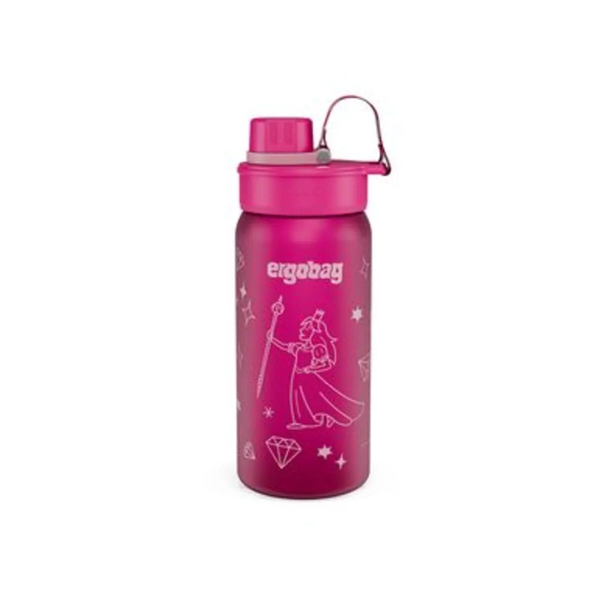 ergobag Trinkflasche Königin rosa 0,55 Liter Kunststoff 7.2 x 20.5 x 7.2 cm