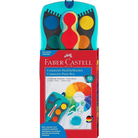 Faber-Castell 125003 Farbkasten Connector mit 12 Farben und Deckweiß - Produktansicht bei Farbe und mehr