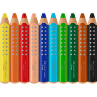 Faber-Castell Buntstift Grippy 10er Set mit weicher XXL Jumbo Mine
