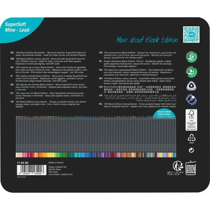 Faber-Castell Buntstifte Black Edition 100er Metalletui