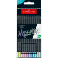 Faber-Castell Buntstifte Black Edition Metallic - Produktansicht bei Farbe und mehr