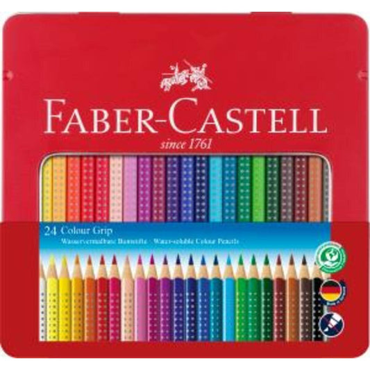 Faber-Castell Farbstift Colour GRIP, 24er Metalletui