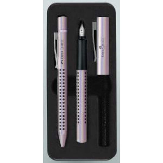 Faber-Castell Füller/Kugelschreiber Set Grip Edition Glam pearl