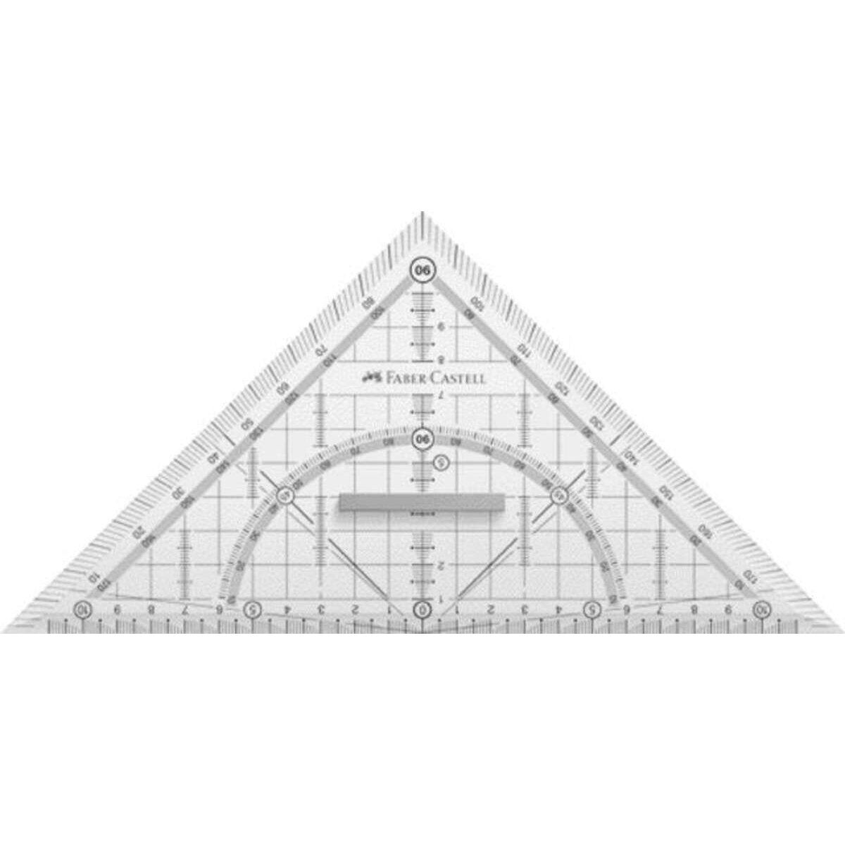 Faber-Castell Geometriedreieck Grip, mit Griff, 22 cm