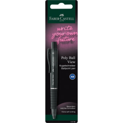 Faber-Castell Kugelschreiber Poly Ball View BK, 1 Stück, 4-fach sortiert