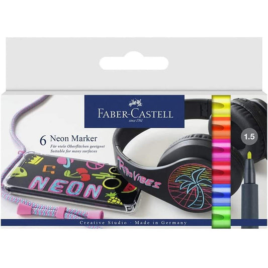 Faber-Castell Neon Marker 6er Kartonetui