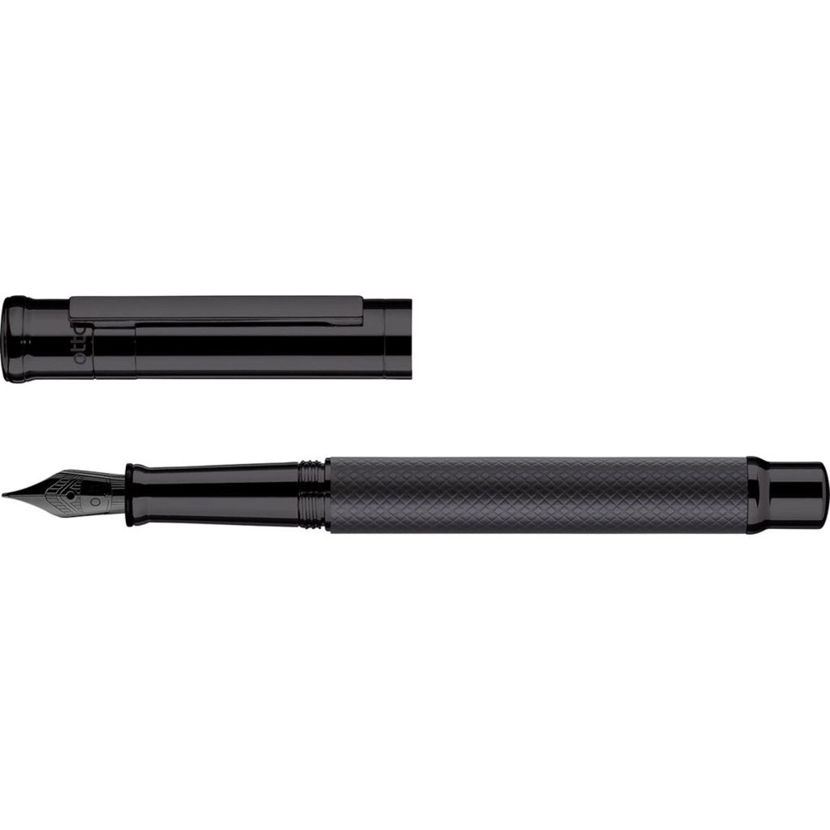 Faber-Castell Otto Hutt design04 Füllfederhalter sw pvd karo M
