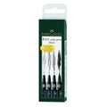 Faber-Castell Pitt Artist Pen Tuschestift, 4er Etui, schwarz