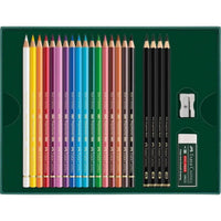 Faber Castell Polychromos 17er + Pitt Graphite Matt 4er plus Anspitzer+Radierer - Ansicht 3