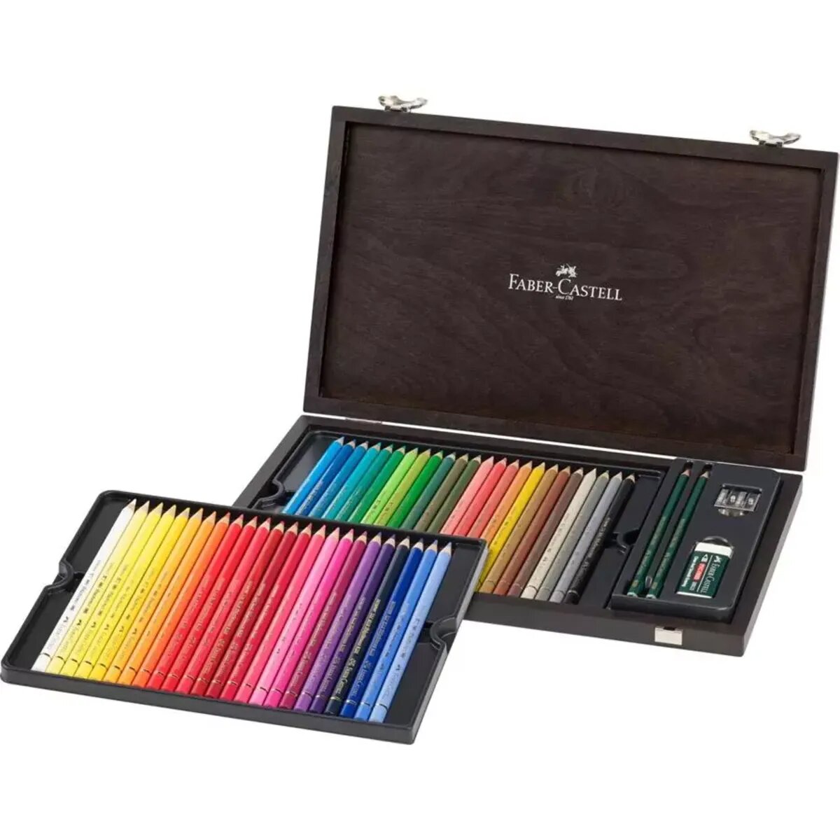 Faber-Castell Polychromos Farbstift, 48er Holzkoffer