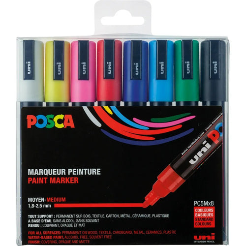Posca Marker UNI POSCA PC-5M 8er Set Grundfarben