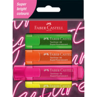 Faber-Castell Textmarker TL 46 Neon 4er Etui WYOF - Produktansicht bei Farbe und mehr