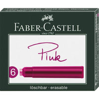 Faber-Castell Tintenpatrone für Füllhalter Standard, pink, 6 Stück