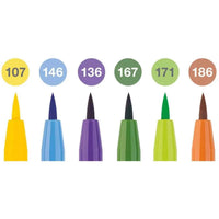 Faber Castell Tuschestift Pitt Artist Pen B Sommer 6x - Detailansicht