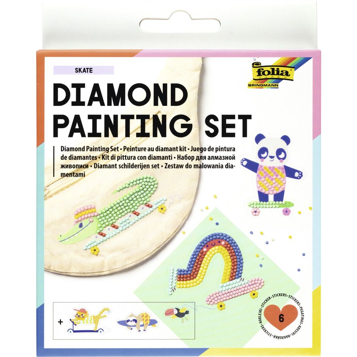 Folia Diamond Painting Set Skate, 6 Teile