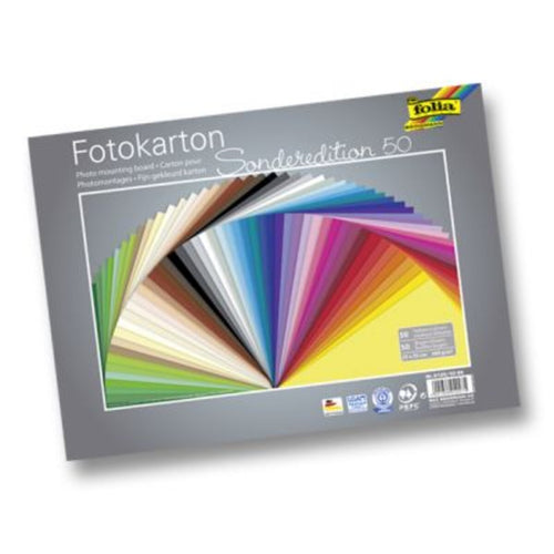folia Fotokarton 300g/m² mehrfarbig 25x35cm 50 Blatt