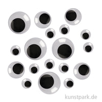 Max Bringmann KG folia Wackelaugen Mix Big Box 200 Stück selbstklebend 7 verschiedene Größen - Produktansicht bei Farbe und mehr