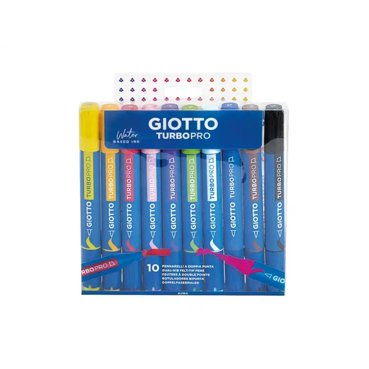 GIOTTO Doppel-Fasermaler Turbo Pro PrimÃ¤rfarben 10 StÃ¼ck