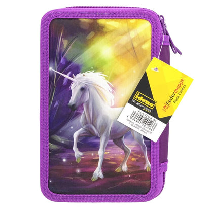 Idena 20126 Federmappe Triple Einhorn